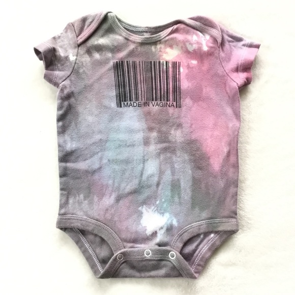 Bee Silly Other - Made in vagina tie dyed onesie